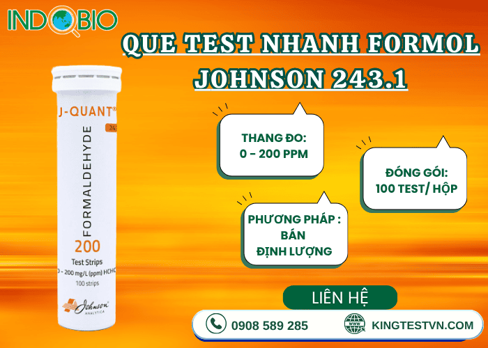 Vì sao nên chọn que test Formol Johnson 243.1 ?